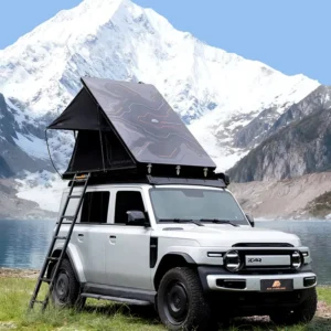 Triangular Hard Shell Rooftop Tent for 2-3 Persons Automatic Pop-Up Waterproof 4×4 SUV Car Camping