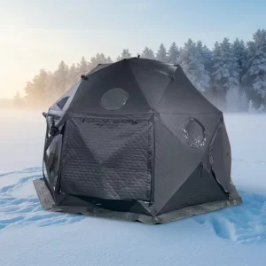 Triple Layer One Bedroom 6-8 Person Four Season Waterproof Ice Fishing & Camping Tent with Quick Automatic Opening