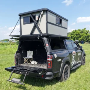 Truck Bed Cap and Hardshell Rooftop Tent