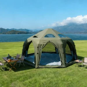 Tuki Heavy Duty Custom Cotton Canvas Camping Tent 6-8 Person Fireproof Four-Season Windproof Outdoor Portable Quick CE Certified