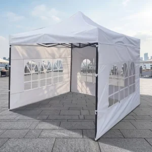 Tuoye Custom 3x3m Pop up Gazebo Double Layer Oxford Waterproof Prefab Square Tent for Outdoor Advertising Camping All Seasons