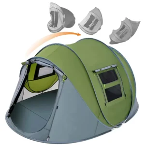 Two-Door Four-Person Automatic Pop-Up Camping and Hiking Tent