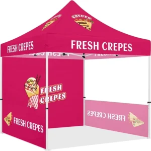 UV-Proof Custom-Printed Pop-Up Advertising Tent for Beverage Stalls, Waterproof Portable Outdoor Tent