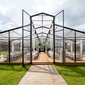 UV Protected Clear Tent with Aluminum Frame for Wedding Party Garden Event Private Celebration Anniversary Banquet