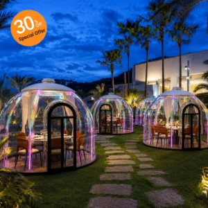 UV Protected Polycarbonate Dome House Clear Outdoor PC Dome Bubble Tent for Garden Cafe Camping and Stargazing
