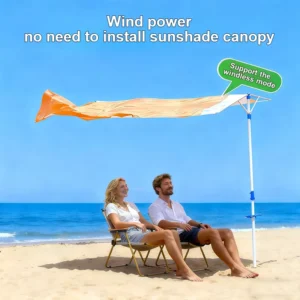 UV-Protective Beach Sunshade Tent with Portable Mesh Aluminum Structure