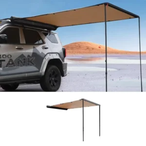 UV Water-Resistant PU Car Side Awning Tent for Outdoor Camping, Roof Rack Platform Mounted