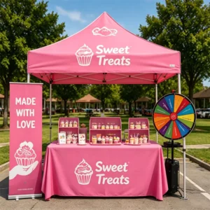 UV-proof Custom Printed Waterproof Portable Advertising Pop-up Trade Show Tent
