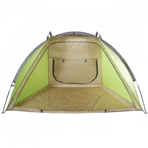 UV50+ Beach Camping Tent with Integrated Sand Anchors and Mesh Ventilation for Family Coastal Holidays and Resort Rentals