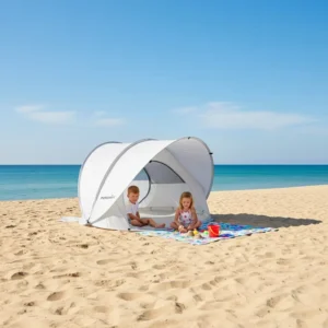 UV50+ Waterproof One-Bedroom Beach Tent, Lightweight Portable Canopy with Automatic Opening