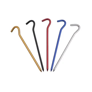 Ultra-Light Aluminum Alloy Tent Pegs & Mallets Question Marked Sky Curtain Fixed Nail Outdoor Camping Accessories