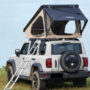 Ultra Light Aluminum Triangular Car Roof Top Tents Hard Shell Overland Canvas for Camping Outdoor Vehicle Rooftop Shelter