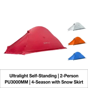 Ultra Light Double-Layer Hiking Tent Professional Outdoor Anti-Rainstorm Anti-Wind Four Seasons Camping 220x135x108cm >3000mm