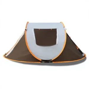 Ultra-Lightweight 1.8kg Pop Up Boat Shaped Tent Portable 170T Silver Coated Beach Shelter Instant Setup Sunshade for Family