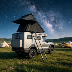 Ultra Thin Aluminum Car Rooftop Tent Hard Shell Triangle Clamshell