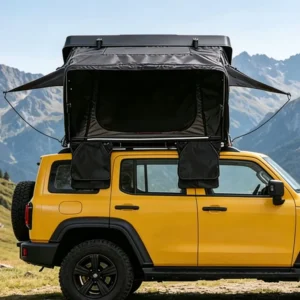 Ultra-Thin Aluminum Hard-Shell Side-Opening Rooftop Tent for Car
