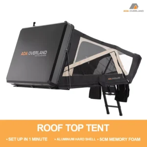 Ultra-Thin Hard Shell Quick-Open Rooftop Tent 2.1m Aluminum Hardtop Family Camping Tent