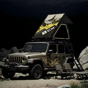 Ultra Thin Hard Shell SUV Roof Tent Quick Opening Folding Aluminum Triangular Tent Outdoor Camping Vehicle Tent