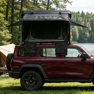 Ultra-Thin Lightweight Aluminum Side-Opening Hard-Shell Car Rooftop Tent