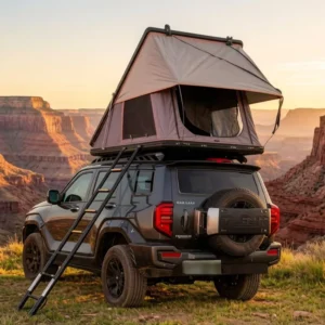 Ultra Thin RTT Light Weight Aluminum Car Roof Top Tent Triangle Hard Shell Car Rooftop Tent Roof Top Tent