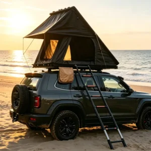 Ultra Thin RTT Light Weight Aluminum Car Roof Top Tent Triangle Hard Shell Car Rooftop Tent Roof Top Tent