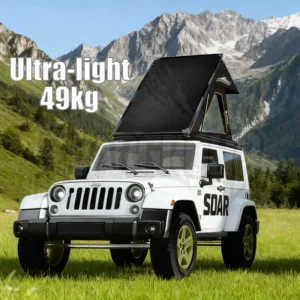 Ultra Thin Triangle Roof Top Tent 8cm Slim Design 49KG Lightweight Four season Double Layer Quick Automatic 2 3 Person