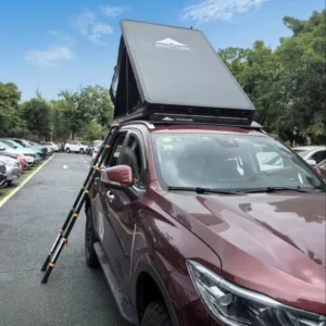 Ultra Thin Waterproof Aluminum Alloy Roof Top Tent Hard Shell with Oxford Fabric for Pickup Truck Camping Outdoor Usage