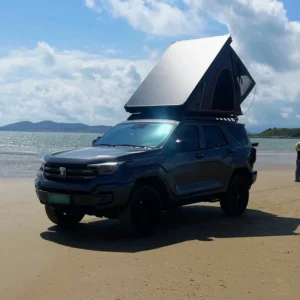 Ultra thin Aluminum Alloy Oxford Waterproof Hard Shell Roof Top Tent SUV Car Rooftop Four season Camping Overland Quick Setup