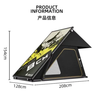 Ultra thin Double Camping Roof Tent Waterproof Aluminum Triangle Hard Shell Car Roof Tent