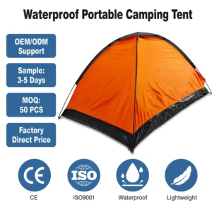 Ultralight 1-2 Person Dome Camping Tent Portable Waterproof Hiking Tent with Custom Logo