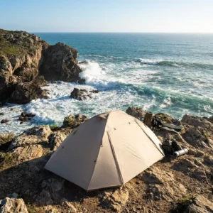 Ultralight 15D Ripstop Nylon Double Layer Breathable Mesh Lightweight Backpacking Tent One Bedroom Four-season