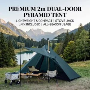 Ultralight 2kg Summer Pyramid Tent 15D Silicone Nylon >3000mm Waterproof 2-4 Person Hard Shell Camping UV Protection