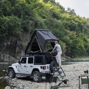 Ultralight Car Roof Tent Quick Setup Gas Strut Clam Shell Roof Top Tent for 4×4 Off Road SUV Truck Overland Camping Gear
