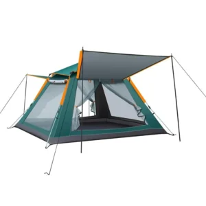 Ultralight Double Layer Camping Tent Waterproof Silver Glue Thickened Screen Window Ventilated Breathable Family Camping Tent