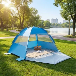 Ultralight Fiberglass Folding Gazebo Sun Shade Beach Tent Outdoor Summer Shelter 3000mm Waterproof 1-2 Person
