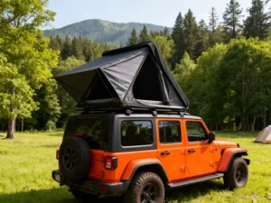 Ultralight Four-season Roof Top Tent 600D Oxford 360 Degree Rainfly Diagonal Bracing 40kg One Bedroom Camping Roof Top Tent