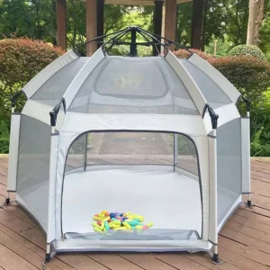 Unisex Multi Purpose Foldable Pop up Playpen Aluminum Alloy Frame 0-24 Months Indoor Outdoor