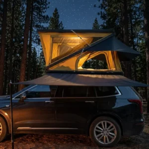 Universal Aluminum Roof Top Tent Z Shape Hydraulic Auto Opening One Bedroom Four Season Canvas Big Space Modern Rooftentfor SUV
