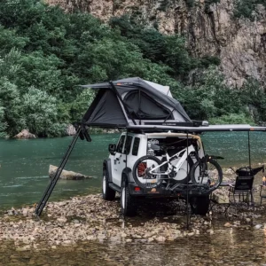 Universal-Fit Hard-Shell Rooftop Camping Tent for SUVs, Pickups, 4×4 Vehicles