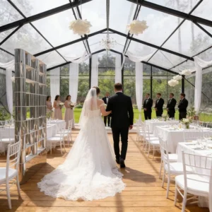 Unobstructed Wide View Clear Glasshouse Tent Orangery Atrium Marquee Resort Wedding Rental Business Tent