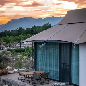 Uranus Luxury Tent Canvas Pyramid Picnic Large Glamping Safari Hotel Tent