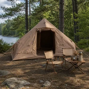 Versatile Inflatable Tent 3×2.1x2m 210D Oxford Khaki Glamping Room Weather Resistant Luxury Family Camping Equipment Sturdy