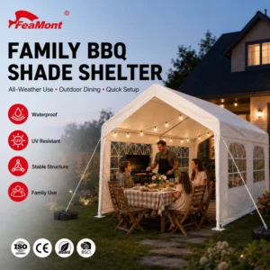 Versatile Party Tent 10x20ft Outdoor Event Canopy Waterproof BBQ Tent Sun Shade Marquee for Social Occasions