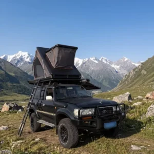 Virgin Wing VG RTT04 OEM Aluminum Hard Shell Roof Top Tent 2 4 Person Waterproof LED Light for SUV 4×4 Camping Four Season
