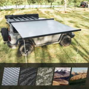 W5300T Quick Set-up Retractable Weatherproof 4×4 Vehicle Side Awning for Jeep SUV Overlanding