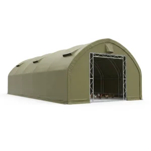 Warehouse Industrial Outdoor Steel Fabric Structure Ventilated Climate Control Large Span