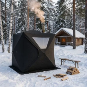 Warmfire Outdoor Mobile Sauna Tent Room Portable Camping Ice Cube Fishing Insulated Steam Sauna