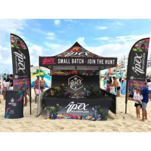 Waterproof 10×10 Commercial Market Stall Pop-Up Canopy Heavy-Duty Glass Polyester Tent