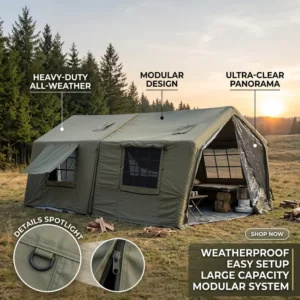Waterproof 4 Person Camping House Tent Outdoor Family Shelter Quick Setup Portable for Group Travel