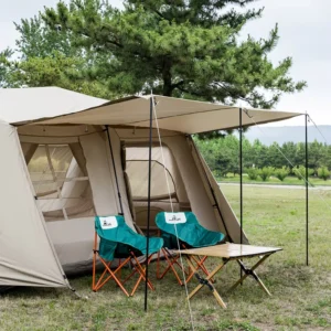 Waterproof 6 Person Capacity Camping Vehicle Tent with Rainfly Tailgate Shade Awning Made of Oxford Fabric for Outdoor Use